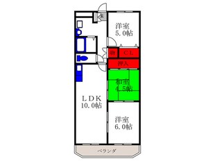 千里スカイラ－クの物件間取画像